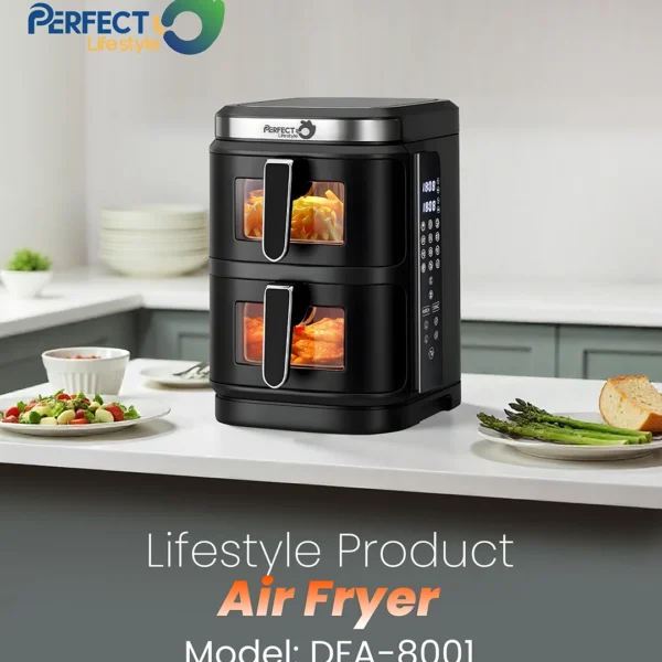 Perfect Italy Double Basket Air Fryer – Model DAF-8001